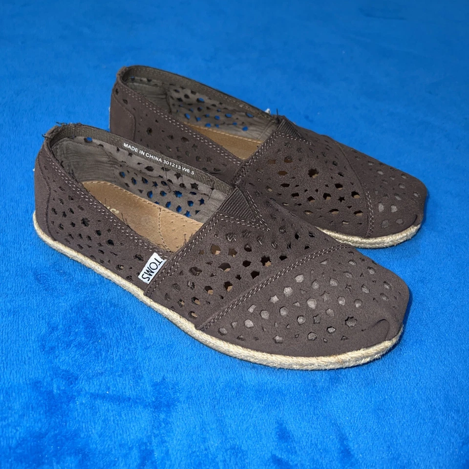 Zapato sin cordones Toms clásico de lona para mujer talla 6,5 ENVÍO RÁPIDO Foto 1 de 4