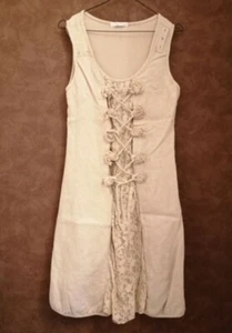 Robe beige 100% lin T36 Made In Italy  (2010037) - Picture 1 of 4