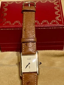 Must de Cartier Mens 18K Gold Vermeil Tank Watch fitted with new SapphireCrystal - Picture 1 of 11