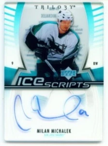 MILAN MICHALEK "ICE SCRIPTS AUTOGRAPH CARD" UD TRILOGY 06/07 - Picture 1 of 1