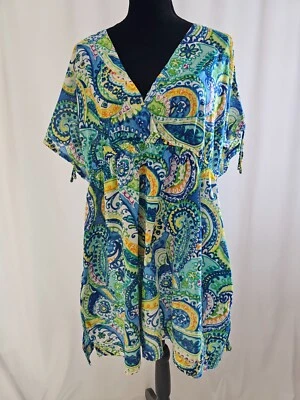 Ralph Lauren女式佩斯利沙滩罩材料尺寸0/S B56 — 第 1/4 张图片