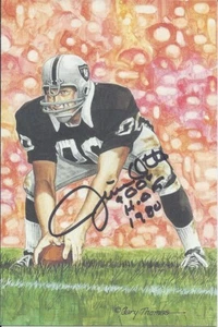 Jim Otto Autographed Goal Line Art Card - Oakland Raiders - Picture 1 of 2