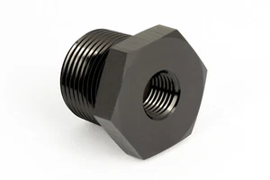 Reduzieradapter 3/4" NPT zu 1/4" NPT Einschrauber Schwarz eloxiert - Picture 1 of 3