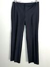 Chicos Pleated Mid Rise Trousers Dress Pants Charcoal Gray Stretchy Sz 8 Short
