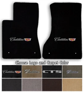 2015 Cadillac CTS 2pc Classic Loop Carpet Floor Mat Set - Choose Color & Logo - Picture 1 of 12
