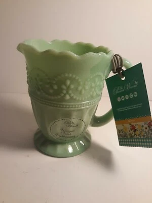 The Pioneer Woman Timeless Beauty Jade Color Creamer Pitcher Vintage Style Gift - Image 1 of 4