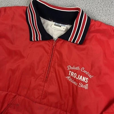 Vintage Duluth Central Trojans Athletic Staff Jacket Coat Highschool Minnesota - Image 1 of 4