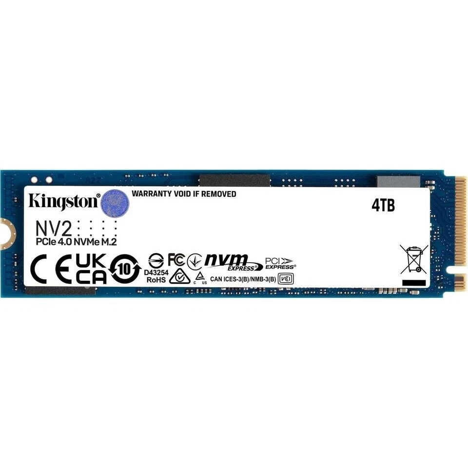 NUEVO Kingston SNV2S 4000G 4TB NV2 M.2 2280 PCIe 4.0 NVMe SSD SNV2S/4000G Foto 1 de 1