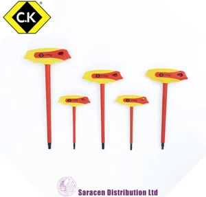 CK 5 PIECE 1000V INSULATED VDE T HANDLE HEX ALLEN KEY, 3 - 6mm - T4422 SET - Picture 1 of 1