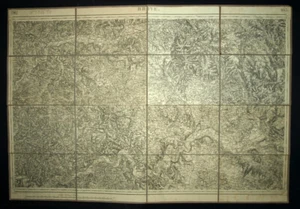Karte geografisch Leinenbezogen alte -fläche Original Region Brive-La-Gaillarde - Bild 1 von 8