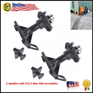 5x 5.5 Lug Superior Shipping Container Wheels, Spindle Kit, Container Moving Kit - Picture 1 of 12