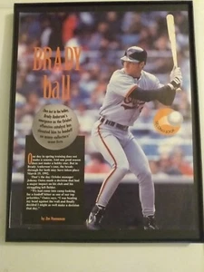 Brady Anderson Vintage MAGAZINE Page Framed (New Frame) Baltimore Orioles - Picture 1 of 2