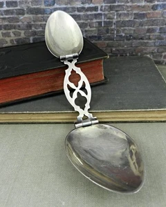 Antique Brand-Chatillon Co. 925 Sterling Silver Folding Medicine Spoon 30 - Picture 1 of 8