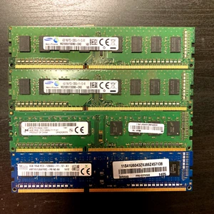 Kit of 4: M378B5173DB0-CK0 16GB (4GB x4) PC3-12800U DDR3-1600 RAM Samsung/Others - Picture 1 of 8