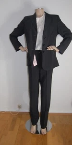 *** Bauer *** Damen Kostüm Anzug 2 tlg.  Business Blazer + Hosenanzug grau - Picture 1 of 12