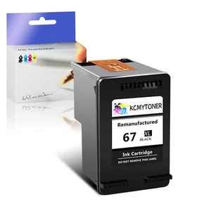 Remanufactured 67XL Black Ink Cartridge FOR HP DeskJet 1255 2722 2732 ENVY 6052 - Picture 1 of 10