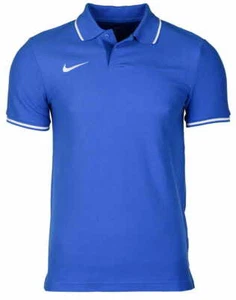 Nike Team Club 19 Men's Short Sleeve Polo Royal Blue/White - Picture 1 of 7