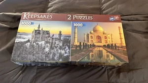 Keepsakes Puzzles 2 Puzzles Neushwanstein and Taj Mahal New/ Sealed - Picture 1 of 6