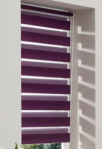 Klemmfix Rollo Doppelrollo Duo Rollo Lila / Lavendel ab 40 cm - Bild 1 von 4