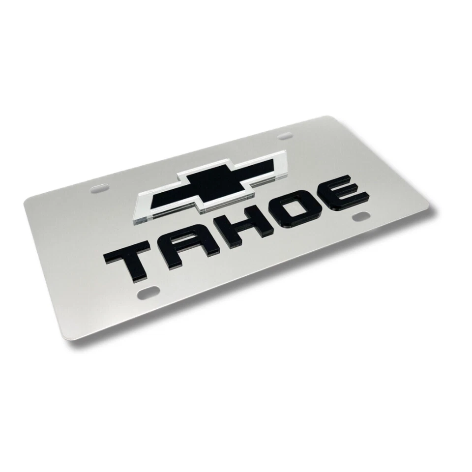Chevrolet Tahoe Negro Pajarita Emblema Logo 3D Placa Licencia Oficial Foto 1 de 1