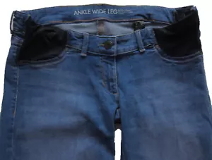 NEXT Womens Blue Maternity Crop Jeans Size 12 10 RRP £32 - Picture 1 of 7