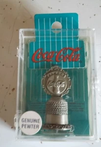 Always COCA COLA PEWTER THIMBLE - Picture 1 of 2