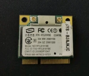 Scheda wireless WiFi Realtek RTL8191SE mini PCI-Express - Foto 1 di 2