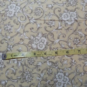 2.75 Yds Kesslers for Concord Fabrics YELLOW Floral UPHOLSTERY DRAPE Fabric 54W - Picture 1 of 5