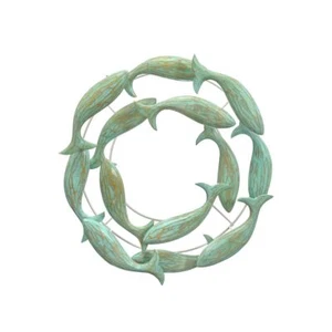 LESTARIE Fisch Schwarm Albizia Holz handgefertigt Deko Fische Wanddeko - Bild 1 von 2