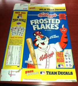 Kellogg's Frosted Flakes MLB Free Decals Offer Cereal Box - Picture 1 of 2