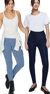 Leggings donna pull on jegging vita alta gamba regolare 28" con elastico in vita - Foto 1 di 13