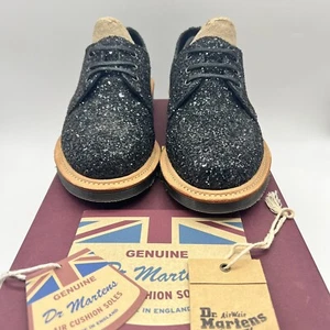 Dr. Martens Women's Black Lester Sequel Glitter Brogues Woman’s Size 5 15457001 - Picture 1 of 10