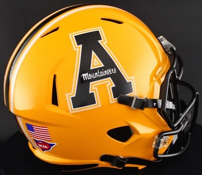 Casco de fútbol americano réplica tamaño completo APPALACHIAN STATE MOUNTAINEERS Riddell VELOCIDAD Foto 1 de 4
