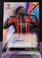 Rafael Leao 2021-22 Topps Finest UEFA Champions League Auto Autograph AC Milan