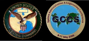 Large 50mm CENTCOM - CENTRAL COMMAND GCCS COMMAND & CONTROL challenge coin RARE - Picture 1 of 1