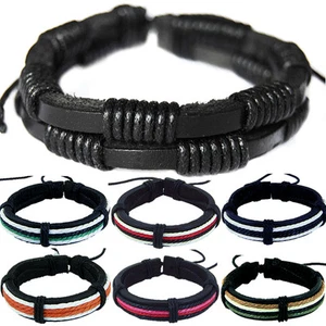  Baumwolle - Surferarmband Unisex !Armband Lederarmband BEA2 - Bild 1 von 15