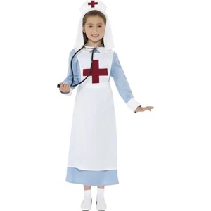 Smiffys WW1 Nurse Costume, Blue (Size S) - Foto 1 di 1