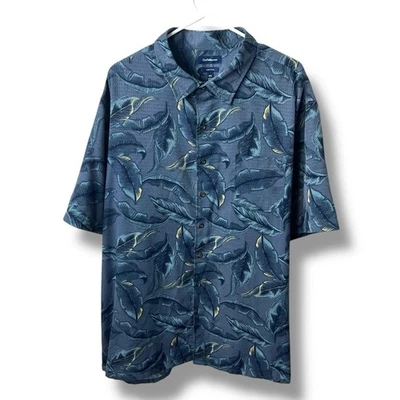 CROFT & BARROW 男式 2XL 码夏威夷短袖纽扣热带衬衫 — 第 1/3 张图片