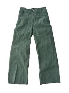Maeve Anthropologie Women's Size 25 Green The Colette Pants Linen Blend Wide Leg - Picture 1 of 9