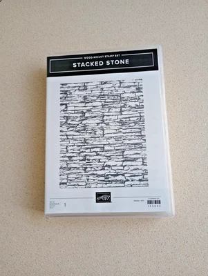 Stampin' up' Stacked Stone Wood-Mount Stamp set New - Image 1 of 3
