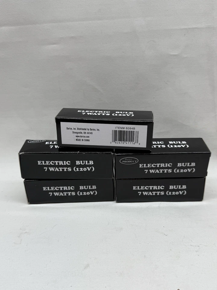 5 DARICE 6084B Replacement Electric 7 Watt Clear Candle Bulbs Candelabra 120V - Image 1 of 1