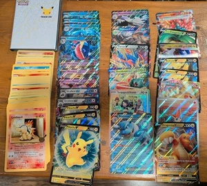 Pokemon Jumbo Card Lot of 95 Includes First Partner Complete Set of 25 w/ Binder - Bild 1 von 13