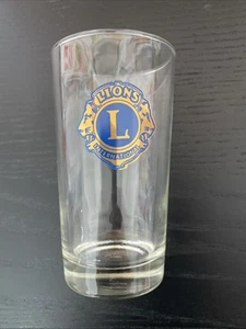 VTG 1970s Lithograph Lions International Glass Tumbler Set x8 Bartlett-Collins - Picture 1 of 16