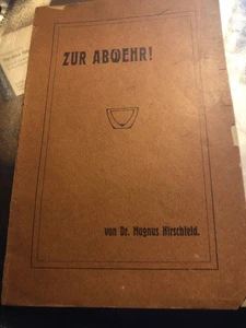 Magnus Hirschfeld Zur Abwehr! Kleinschrift 1907 Prozess RAR Homosexualität - Bild 1 von 3