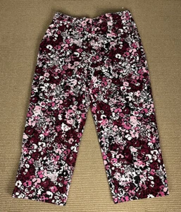 Kim Rogers Capri Average Size 10 Straight Leg Floral New - Picture 1 of 9