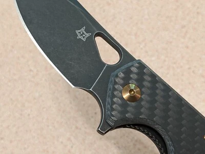 Fox Knives  Jesper Voxnaes - Carbon Fiber Vox Yaru Knife - Bohler M390 stainless - Image 1 of 4