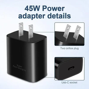 New 45W Super Fast Charger For Samsung Galaxy Note20 S22 S23+ Ultra S24 S23 - Picture 1 of 11