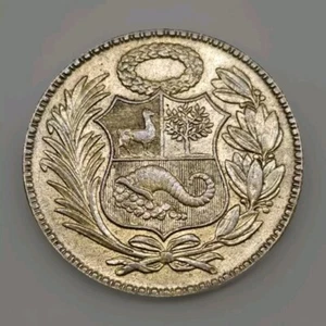1944 Peru 1/2 Sol de Oro Sharp Old World Coin KM 220.2 (stk813) - Picture 1 of 3