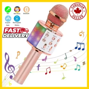 Wireless Karaoke Microphone Bluetooth Speaker Portable USB Rechargeable - Picture 1 of 9