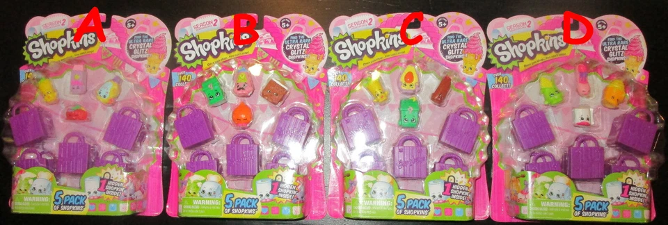 SHOPKINS TEMPORADA 2 PAQUETE DE 5 ELEGIR ESPONJOSOS BEBÉS CRISTAL BRILLO ESPECIAL RARO SELLADO Foto 1 de 1